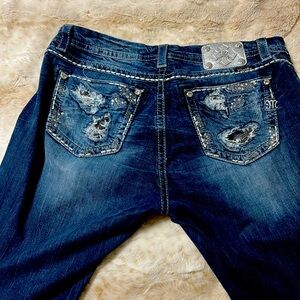 Miss me jeans size 33 midrise easy boot style number JE8297 ER inseam 31